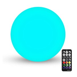 LOFTEK 6-inch LED Light Ball: Nursery Night Light with Remote Control, 16 RGB Color Changing & Dimming Rechargeable, Cordless Portable Floating Pool Lights for Kids or Decor
