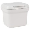 Willow Flip Top Tidy Waste Bin, 5 Litre Capacity, White/Charcoal