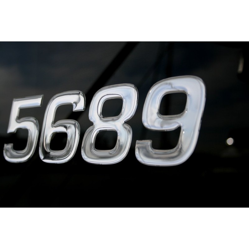 Boat & Jetski Registration Numbers - Domed/Raised Decal (16 Pcs)