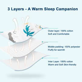 FLYISH DIRECT Baby Sleeping Bag with Feet, 2.5TOG/3.5TOG Winter Sleeping Bag, Cotton Baby Sleeping Bag with Removable Sleeves, Sleeping Bag with Legs, 2.5 tog, L/90, 90 cm