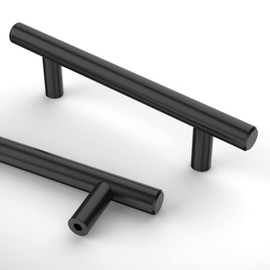 Asidrama 10 Pack 3.75 Inch(96mm) Matte Black Kitchen Cabinet Handles, Stainless Steel Cabinet Pulls Kitchen Cabinet Hardware for Cupboard Drawer Handles Dresser Pulls