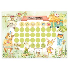 Paper Dragon Reward Board Set for Children as Tear Off Pad 10 Sheets Motivational Concept as Educational Aid with Great Stickers for Boys and Girls