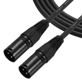MECCANIXITY 2Pcs 3-Pin XLR Male to Male Mic Cable 2 ft XLR Male to Male Adapter Microphone Cable for Stage Studio Cable