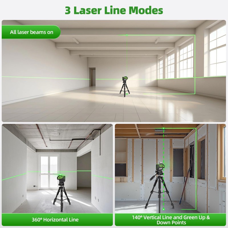 Huepar Self Leveling Laser Level Green Cross Line Laser with