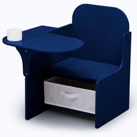 Delta Children MySize Chair Desk with Storage Bin - Greenguard Gold Certified, Navy