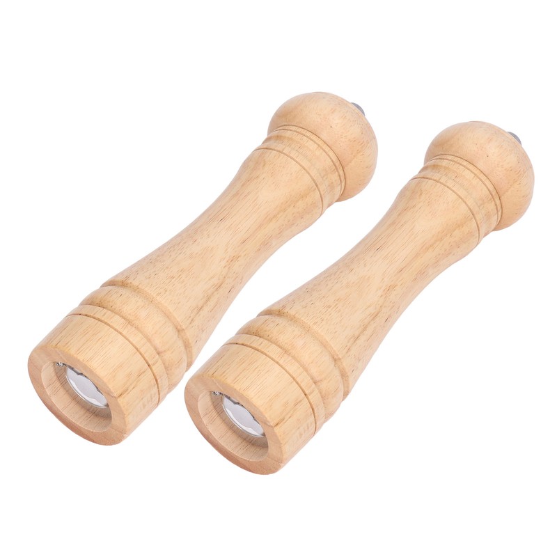 2pcs Wood Salt and Pepper Grinder Adjustable Coarseness Wooden Pepper