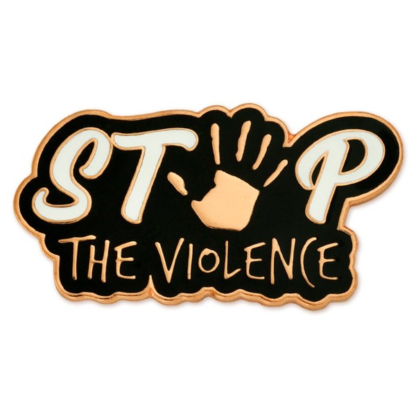 PinMart Stop The Violence Awareness Enamel Lapel Pin - 25
