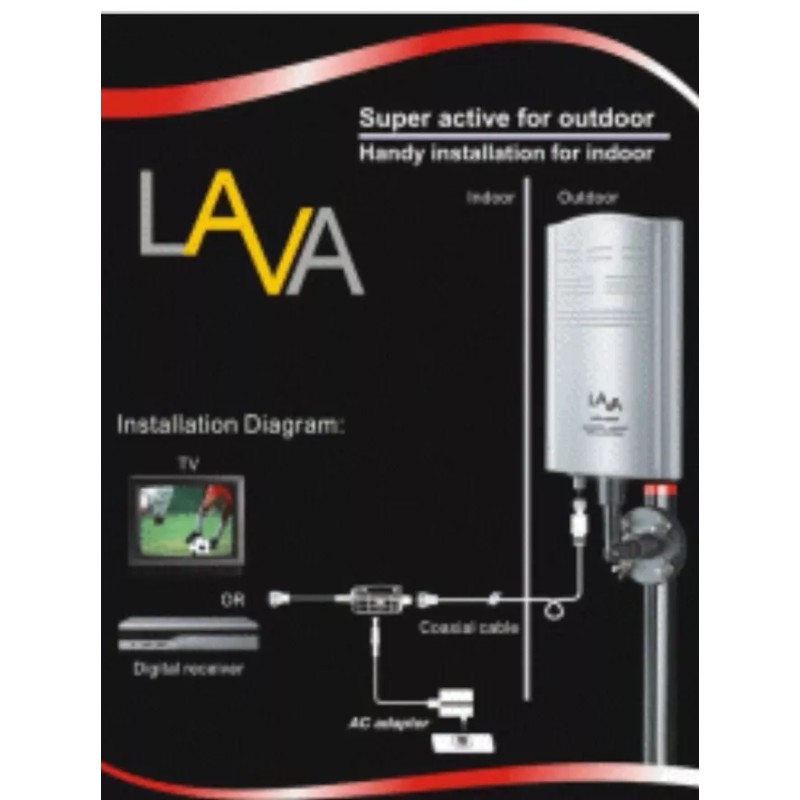 Lava Electronics Indoor/Outdoor HDTV Antenna HD-600 Antenna