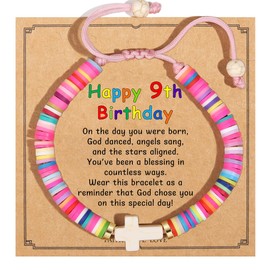 Drogomen 9 Year Old Gifts for Birthday, Happy 9th Birthday Bracelet Decorations Gift for Her 9 Year Old Birthday Gifts Ideas for Daughter Niece Granddaughter Teens (9th)