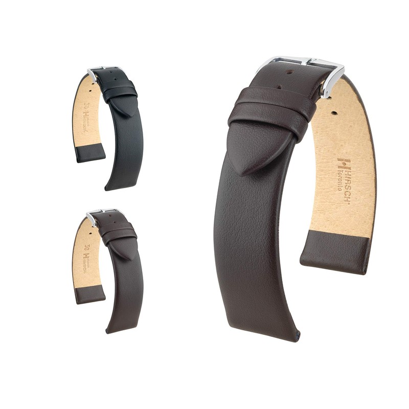 HIRSCH XL Men's Watch Strap Calfskin Model Toronto 20 mm,