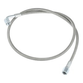 X AUTOHAUX 4AN Turbo Oil Feed Line 36" Stainless Steel 90 Degree Straight Hose