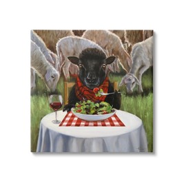 Stupell Industries Classy Black Sheep Dining Rural Farm Canvas Wall Art, Design by Lucia Heffernan