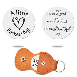 Pocket Hug Token Inspirational Gifts for Daughter Granddaughter Birthday Gift for Niece Sister Mom Encouragement Gifts for Women Teen Girls You Are Loved Keychain Double Sided Engraved