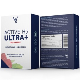 Purative Active H2 Ultra+ Hydrogen Water Tablet, Natural Raspberry. Supports Overall Well-Being with Benefits of Molecular Hydrogen 60 Servings