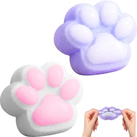 Pack of 2 Cat Paws Squishy Set, Squishy Paw Toy, Squishy Cat Paw, Anti-Stress Toy, Cat Paws Squeeze Toy with Balls, Funny, Suitable for Children and Adults