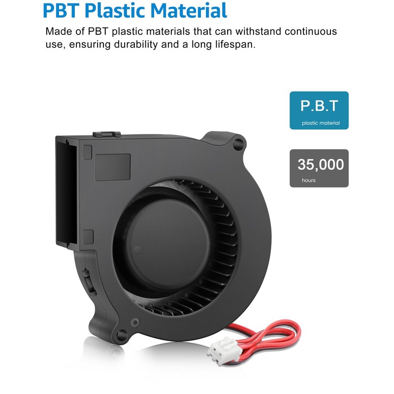 GDSTIME 75mm x 25mm Blower 12V, 7525 DC Brushless Turbo