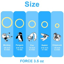 OFFCUP Zähne Gummiband, 500 Stück Kieferorthopädische Elastische, Kieferorthopädische Elastiken mit 5 Stück Platzierer für Zahnspangen für Zahnlücken, Zahnspangen, Krumme Zähne (Affe 3/8")