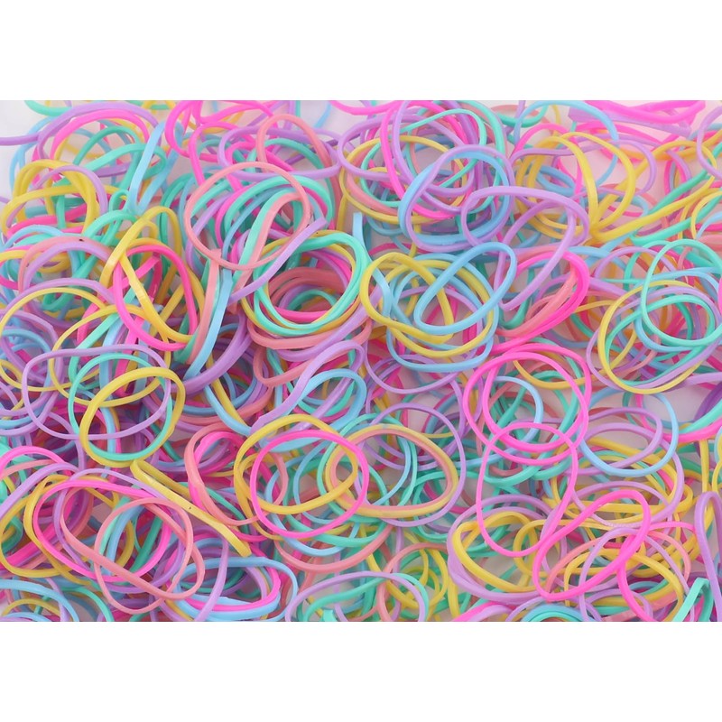 Mytoptrendz® 500pcs Mini Small Soft Rubber Bands Pony Tailers Seamless