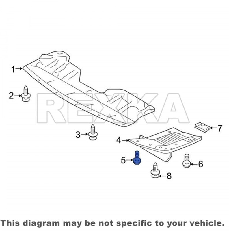 Rexka 10pcs Fender Liner Screws for Nissan Infiniti 01454-N5061 Cube