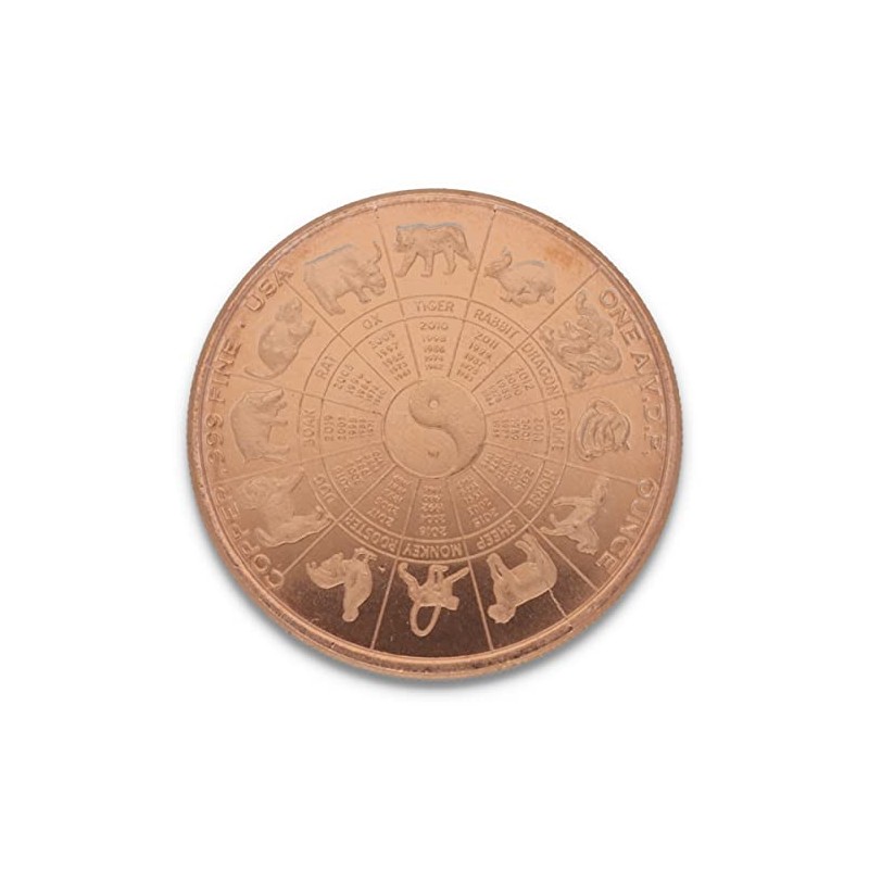 Private Mint 1 Ounce (AVDP) .999 Fine Copper Zodiac Leo