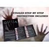 WICCSTAR Wooden black Ouija board game with planchette and detailed