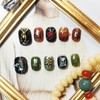 Nailyjoy Handmade Reusable Press on Nails Mysterious Stone, Unique Lucky