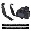 Camera Flash L-Bracket, Dual Hot Shoes Holder Mount Adapter DV