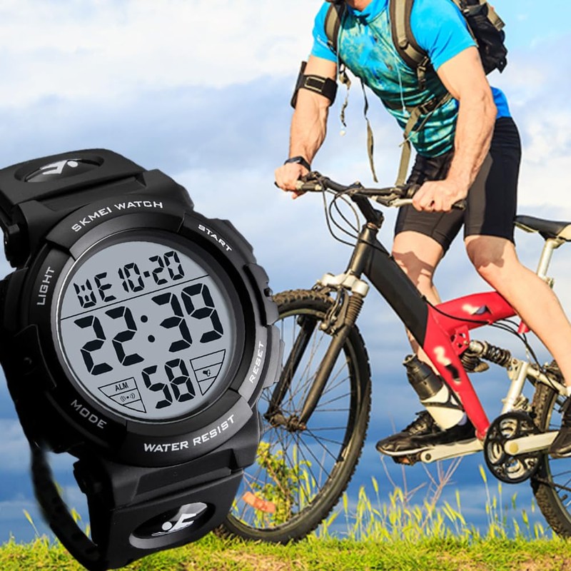 Datirzyx Easy-to-Read Digital Watch, Men's, Large Screen Display with Large