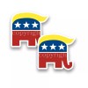 Trump Bumper Stickers Republican Elephant Decals 4" wide 2 pack