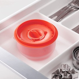 Filtro de clara de huevo, separador de yema de orificios con fugas múltiples cocina conveniente para pastel(Naranja oscuro)