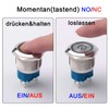 JIQI 22 mm Momentary Metal Pressure Switch 12 V to