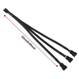 UMLIFE 4-Pack Fan Splitter, PC Fan Splitter 4 Pin PWM Fan Splitter Cable PC Case Fan Header Splitter for Computer 4 Pin or 3 Pin Cooling Fan, 12 Inches (Fan Splitter- 3 Way)