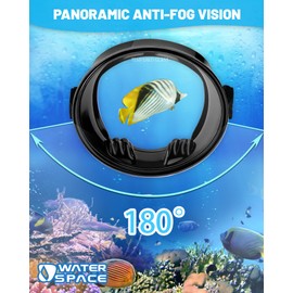Snorkeling Gear Adults Women Men Youth Dry-Top Diving Mask Tempered Glass