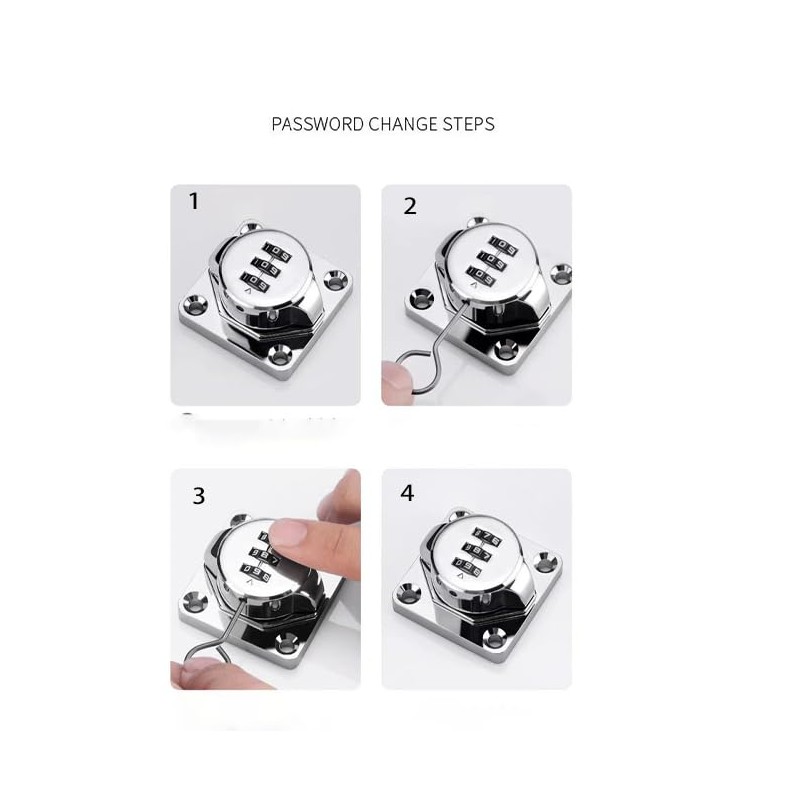 Anti-Theft Coded Lock, Hasp Latch, Cabinets Hasp Lock, Twist Knob