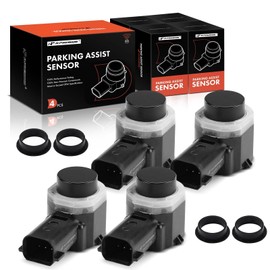 A-Premium 4-PC Reverse Backup Parking Assist Aid Sensor Compatible with Ford Models - F-150 F150 F-250/F-350/F-450/F-550 Super Duty 2015 2016 2017 2018 2019 2020, With 3 Pins