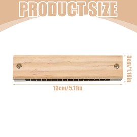 IKOPFLN Pack of 2 Harmonica, 32 Holes Harmonica, Wooden Chromatic Harmonica, Children's Harmonica, Beginner, Harmonica, C Major Harmonica, Music Gift for Children and Beginners, AB