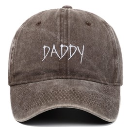 COSFAN Daddy Baseball Hat, DAD Hats, Embroidered Adjustable Daddy Hats, Cotton Baseball Caps, Hat for Father, khaki