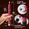 WYZworks 10" Fluted LED Pink Grooved Pillar Candles, Remote &