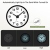 WallarGe Night Light Wall Clock for Bedroom - Silent Lighted