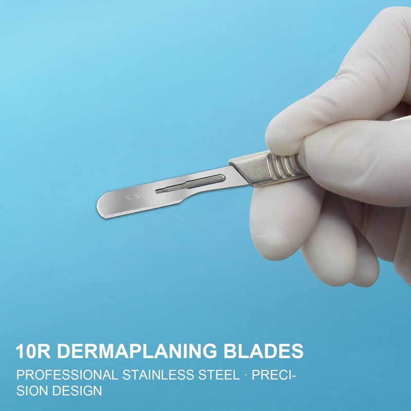10R Dermaplane Blades – Sterile Stainless Steel Surgical Scalpel Blades
