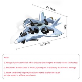 Remote Control Airplane, 2.4GHz Headless EPP Remote Control Plane with Altitude Hold 2 Batteries, Easy to Fly Remote Control Drone for Adults Kids Beginners