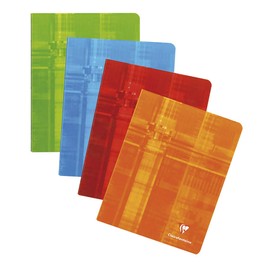 Clairefontaine - Ref 392C - Staplebound Notebook (60 Sheets) - 16.5 x 21cm Size, Squared Rulings, 90gsm Brushed Vellum Paper, Laminated Cardboard Cover - Random Colour