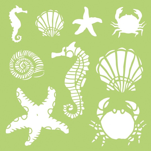 Kaisercraft IT926 Designer Template 12"X12"-Marine Life
