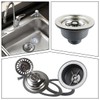 Kitchen Sink Drain Strainer Assembly Stainless Steel Sink Basket Strainer