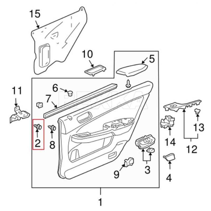Rexka 30pcs Door Trim Panel Retainer Clip Gray Nylon for