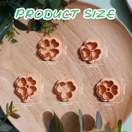Puocaon St Patrick's Clay Cutters - Polymer Clay Cutters for Earrings Making, Lucky Clover Clay Cutters for Polymer Clay Jewelry, Shamrock Stud 5 Pcs Clay Earrings Cutters Set
