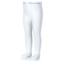 Sterntaler Tights Ribbed Pattern – Children's Tights with Pattern – Unisex Tights with Elastic Waistband for Comfortable Hold – Comfortable Tights Versatile to Combine, White