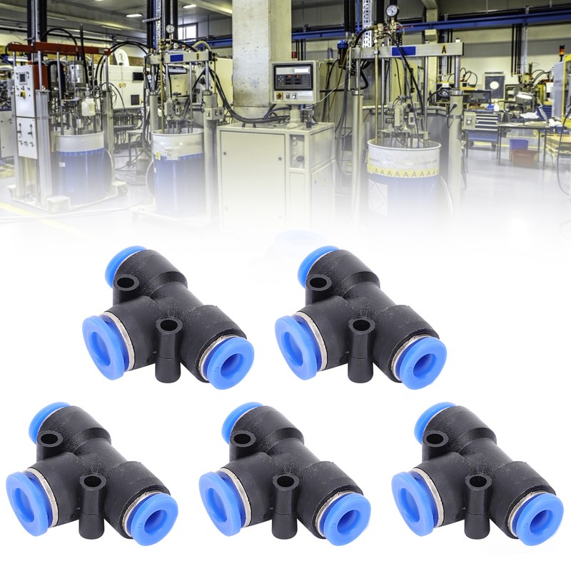 50Pcs 3‑Way Pneumatic Connector Quick PU Tube Hose Push in