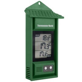 Digital Max Min Thermometer - Monitor Max and Min Temperatures with This Handy Greenhouse Thermometer Garden Accessories Easily Wall Mounted Maximum Minimum