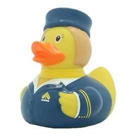 Rubber Duck Stewardess, Duck, Rubber Duck, Rubber Duck Squeaker Duck - Collectable rubber duck bath toy, Lilalu 2045